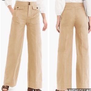 NWT J. Crew Officer Patch Pocket Wide Leg Pants 12
